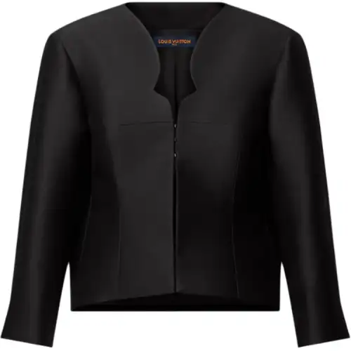 LOUIS VUITTON Cut-Out Neckline Mikado Jacket