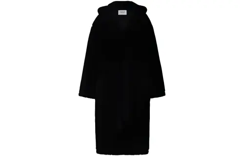 Balenciaga Coats Women's Black Hooded Moderate