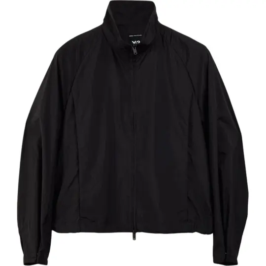 Y-3 однотонная свободная куртка с воротником-стойкой и длинными рукавами, черная женская