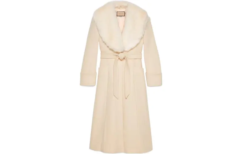 GUCCI Belted Rolled-Up Cuff Coat