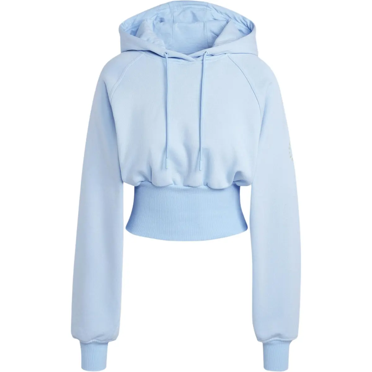 Adidas CROPPED HOODIE Sweatshirt Women's Glossy Finish Blue
