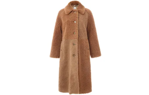 Burberry Coats Women's Brown Lapel Moderate Straight Fit