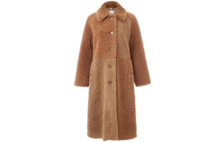 Burberry Coats Women's Brown Lapel Moderate Straight Fit