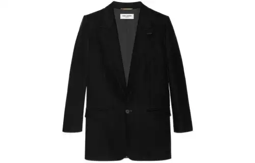 SAINT LAURENT SS22 Business Suit Coat Women's Black