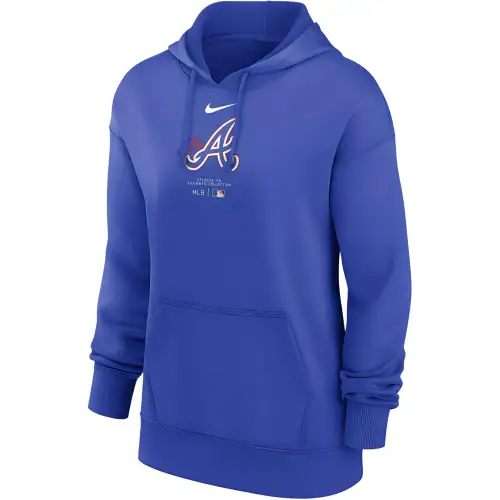 Nike Atlanta Braves Authentic Collection City Connect Practice Women's Nike Dri FIT Mlb Pullover Hoodie