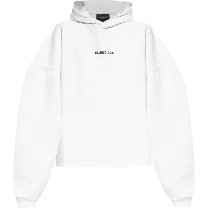 Balenciaga Logo Embroidered Hoodie