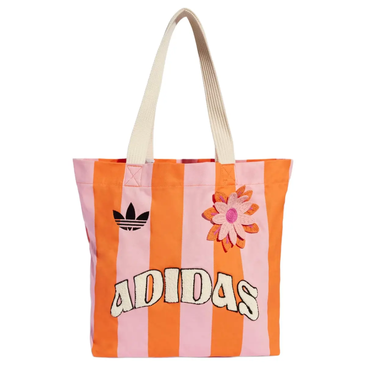 Adidas Originals Cotton Shoulder Bag Unisex Semi Pink & Semi Sun Orange