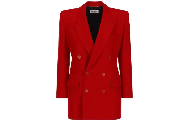 double-breasted tailored blazer