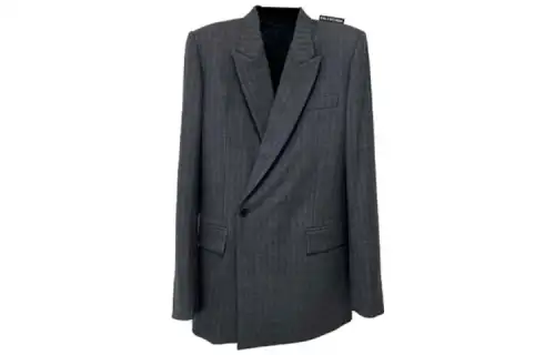 Balenciaga SS23 Business Suit Coat Regular Fit Women's Black