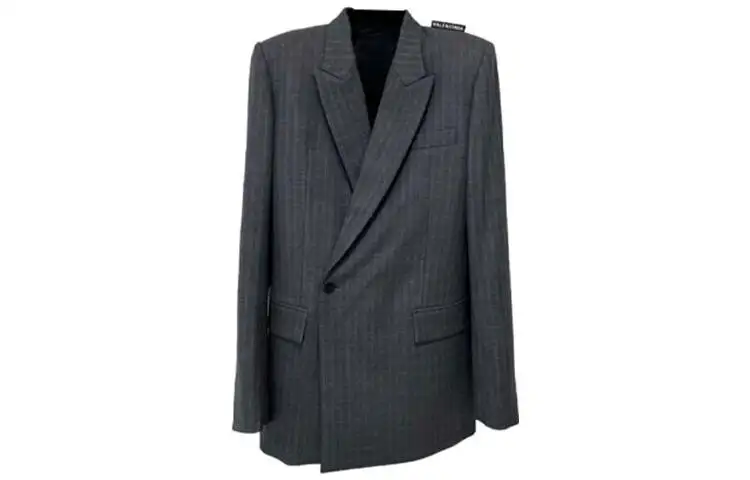 Balenciaga SS23 Business Suit Coat Regular Fit Women's Black