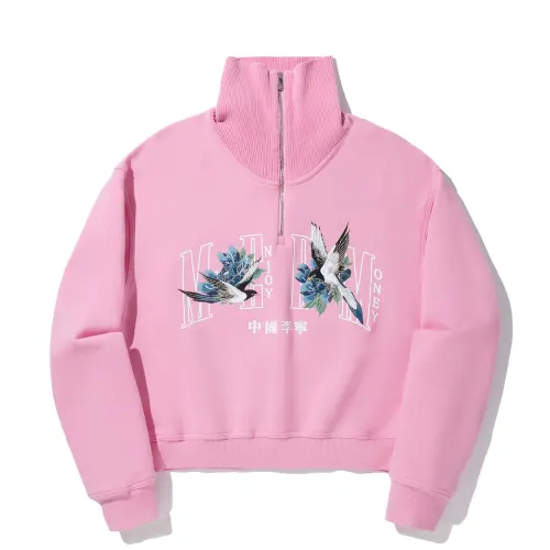 Li Ning x MEDM Sweatshirt Women's Peach Wood Pink