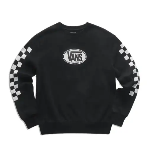 Vans Sweatshirts Women's Black Crew Neck Moderate Regular