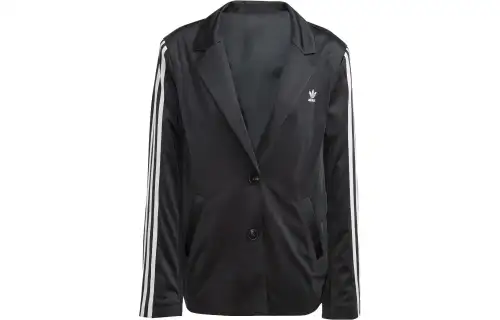 Adidas Logo-embroidered Striped Blazer