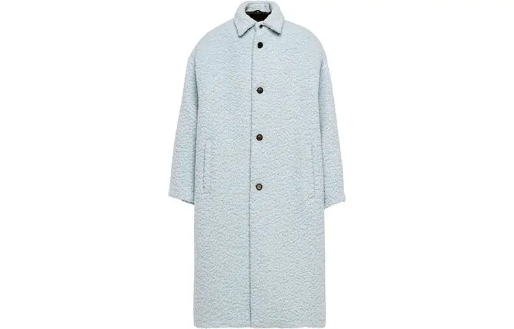 PRADA Coats Women's Blue Lapel Moderate