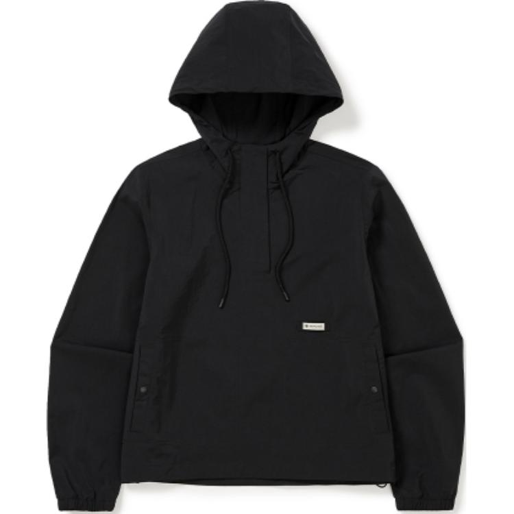Snow peak root hooded solid color pullover long sleeve jacket for women