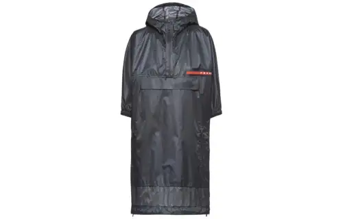 PRADA Coats Women's Black Hooded Moderate Straight Fit