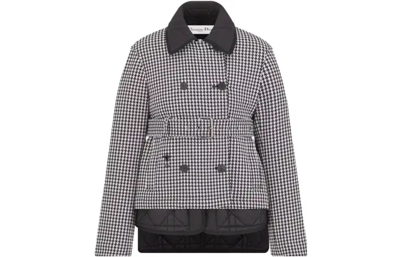 DIOR Coats Women's Black Moderate Straight Fit