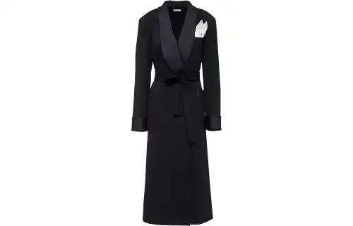 MIU MIU Coats Women's Black Lapel Moderate