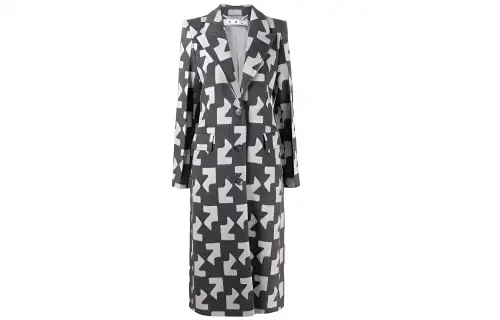 OFF-WHITE geometric pattern overcoat