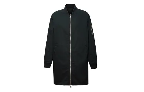 Converse Coats Women's Black Baseball Collar Moderate Straight Fit