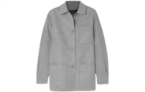 Loro Piana Coats Women's Gray Lapel Moderate Straight Fit