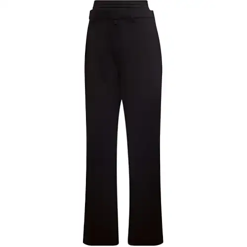 Adidas Originals Knitted Sweatpants Women's Black Moderate Straight Fit Pants