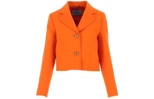 PRADA Cropped Coat Women's Orange