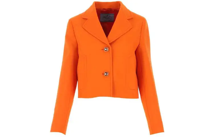 PRADA Cropped Coat Women's Orange