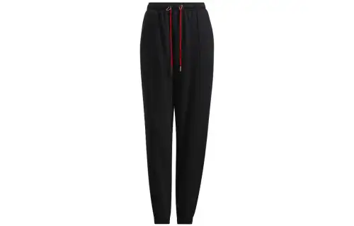 Adidas Originals Knitted Sweatpants Women's Black Moderate Cuffed Pants