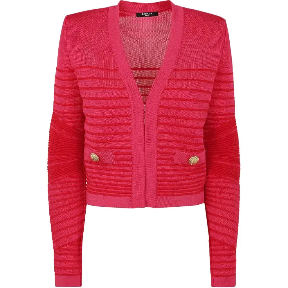 Balmain Edge To Edge Knit Cardigan