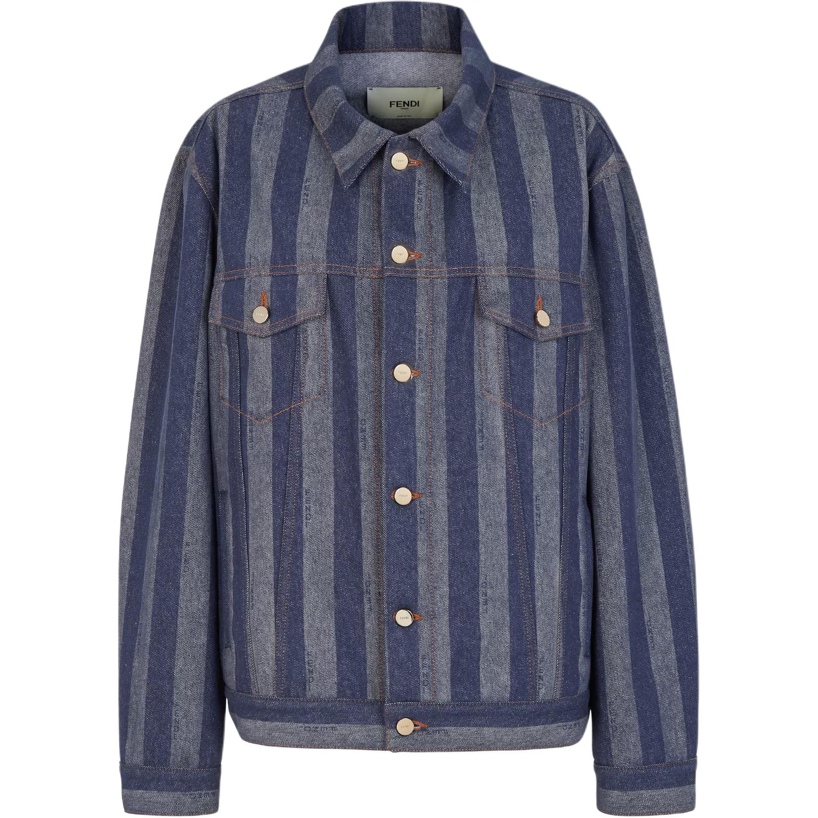 Женская джинсовая куртка Fendi SS24 Denim Jacket (синяя)