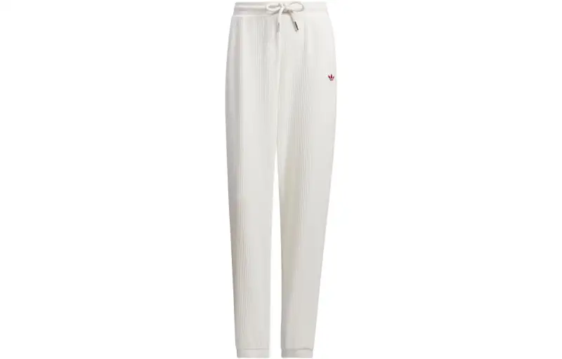 Adidas Originals Knitted Sweatpants Women's White Moderate Skinny Pants