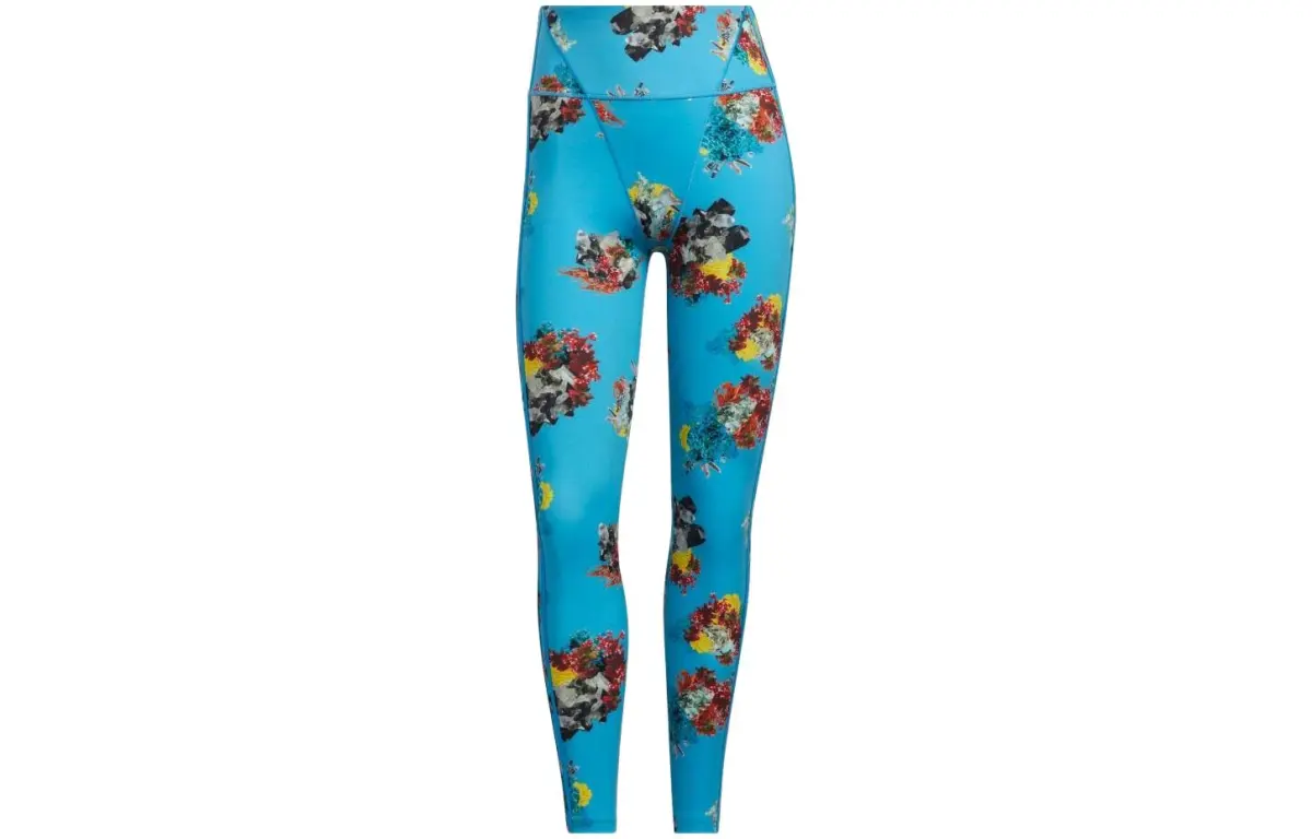 Adidas Ivy Park Printed Tights Crystal AOP/Shock Cyan