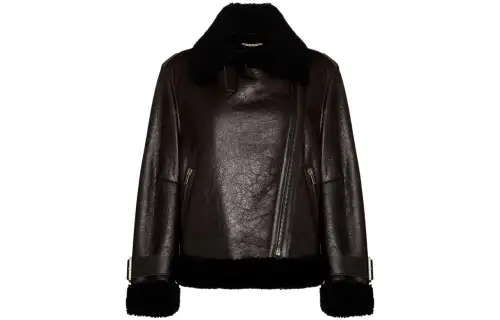 【Previous Season】shearling-trim aviator jacket