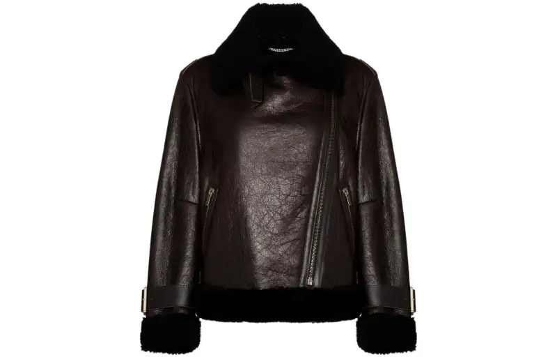 【Previous Season】shearling-trim aviator jacket