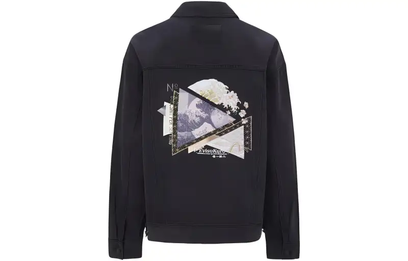 EVISU Loose Fit Denim Jacket Women's Black