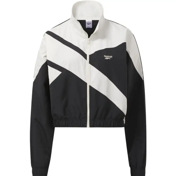 Reebok Cropped Coats Women's Black Stand Collar Moderate
