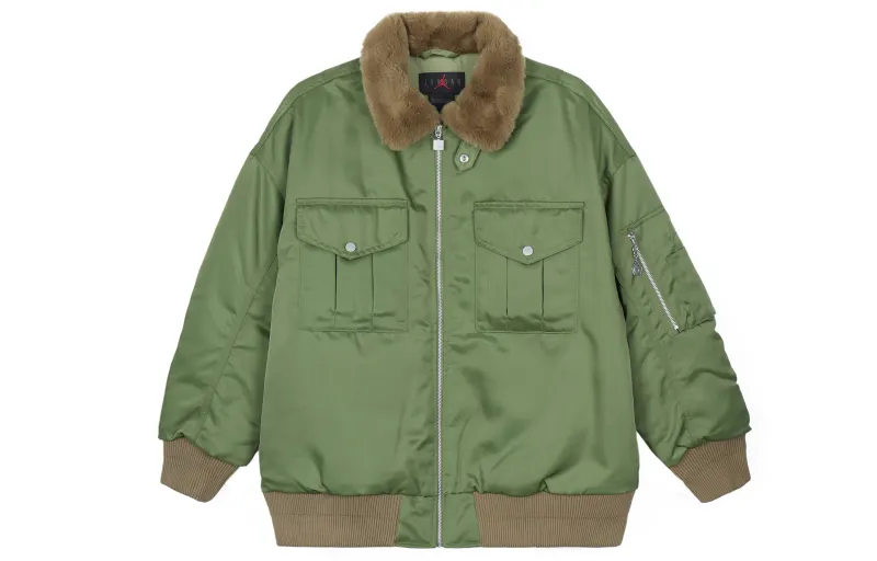 Jordan Jackets & Coats Women's Light Olive Yellow