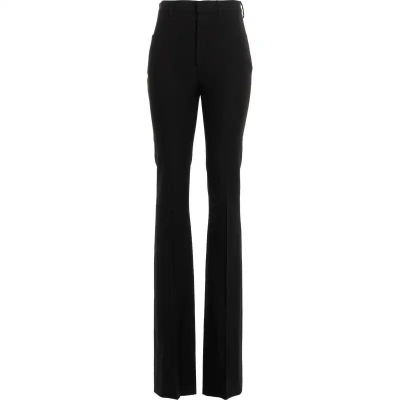 SAINT LAURENT High Waist Straight Leg Trousers