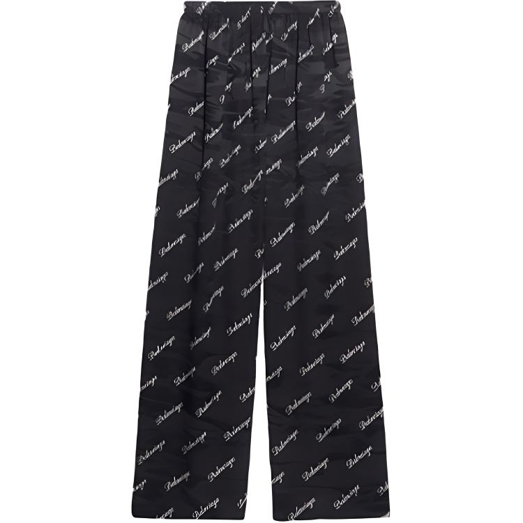 Женские штаны Balenciaga Wide Leg Sweatpants (черные)
