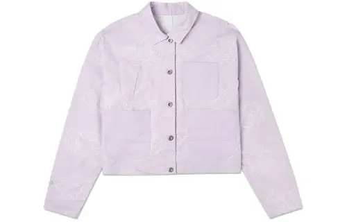 Converse IWD Cropped Coats Women's Purple Lapel Moderate