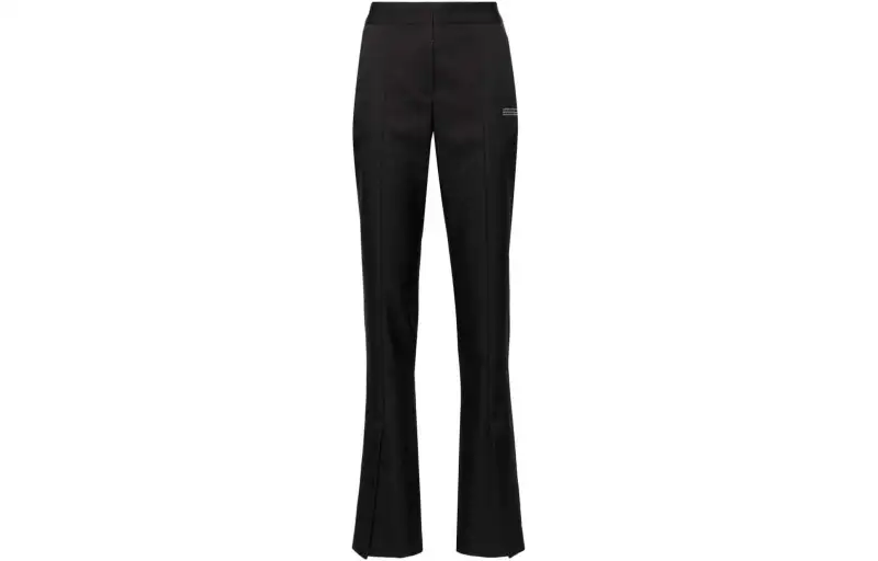 OFF-WHITE slitted twill trousers