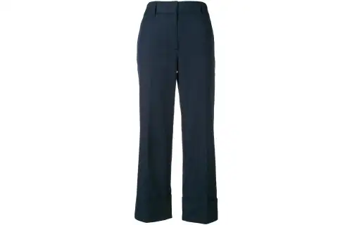 PRADA Casual Pants Women's Blue Moderate Straight Fit Pants