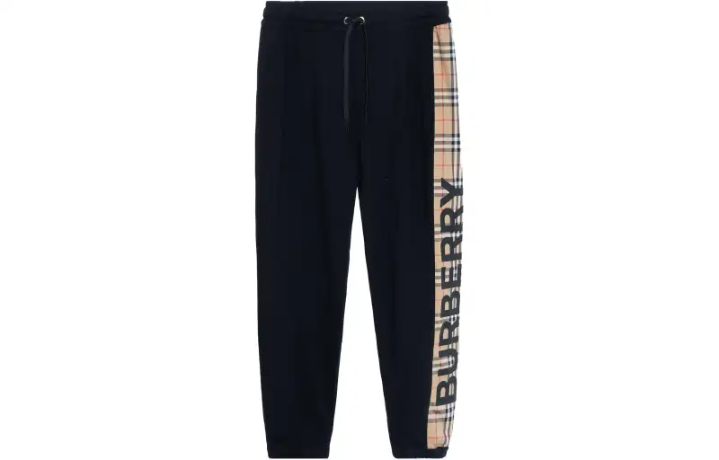 Burberry Check Patch Sweatpants 'Black'