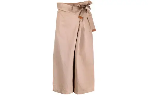 LOEWE Casual Pants Women's Khaki Moderate Wide Leg Pants