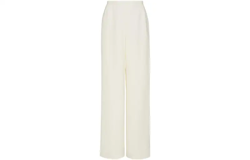 THE ROW Casual Pants Women's White Straight Fit Pants