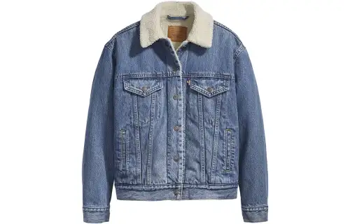 Levis Sherpa Denim Jacket Women's Light Blue
