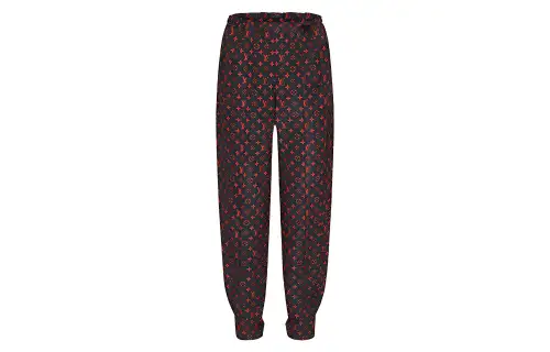 LOUIS VUITTON Knitted Sweatpants Women's Red