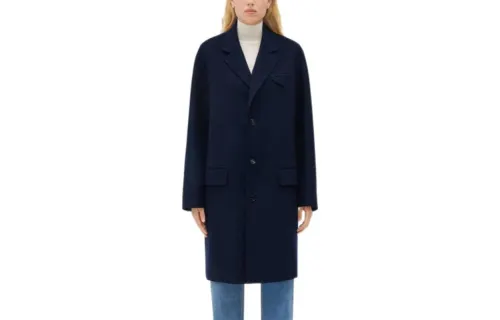 Bottega Veneta FW23 Coat Women's Marine Blue