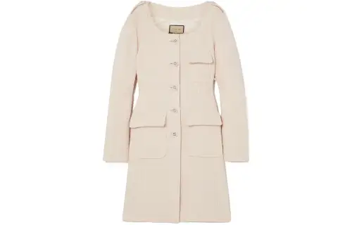 GUCCI Coats Women's Ecru Moderate Straight Fit